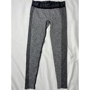 GYMSHARK Flex Low Rise Logo Leggings Black and Gray - Size S
